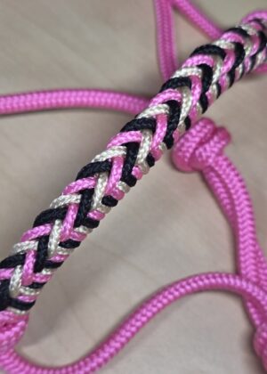 Touwhalster gevlochten neusstuk - Shiny Pink