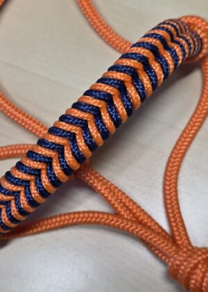Touwhalster visgraat neusstuk - Dark Bue/Orange
